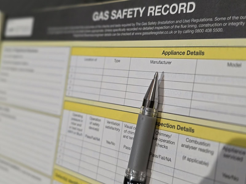 Landlord Gas Safety Certificate CP12 South London