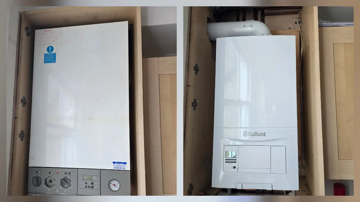 non condensing boiler changed for Vaillant ecoFit 825 with 10 year warranty by MAK plumbing and heating