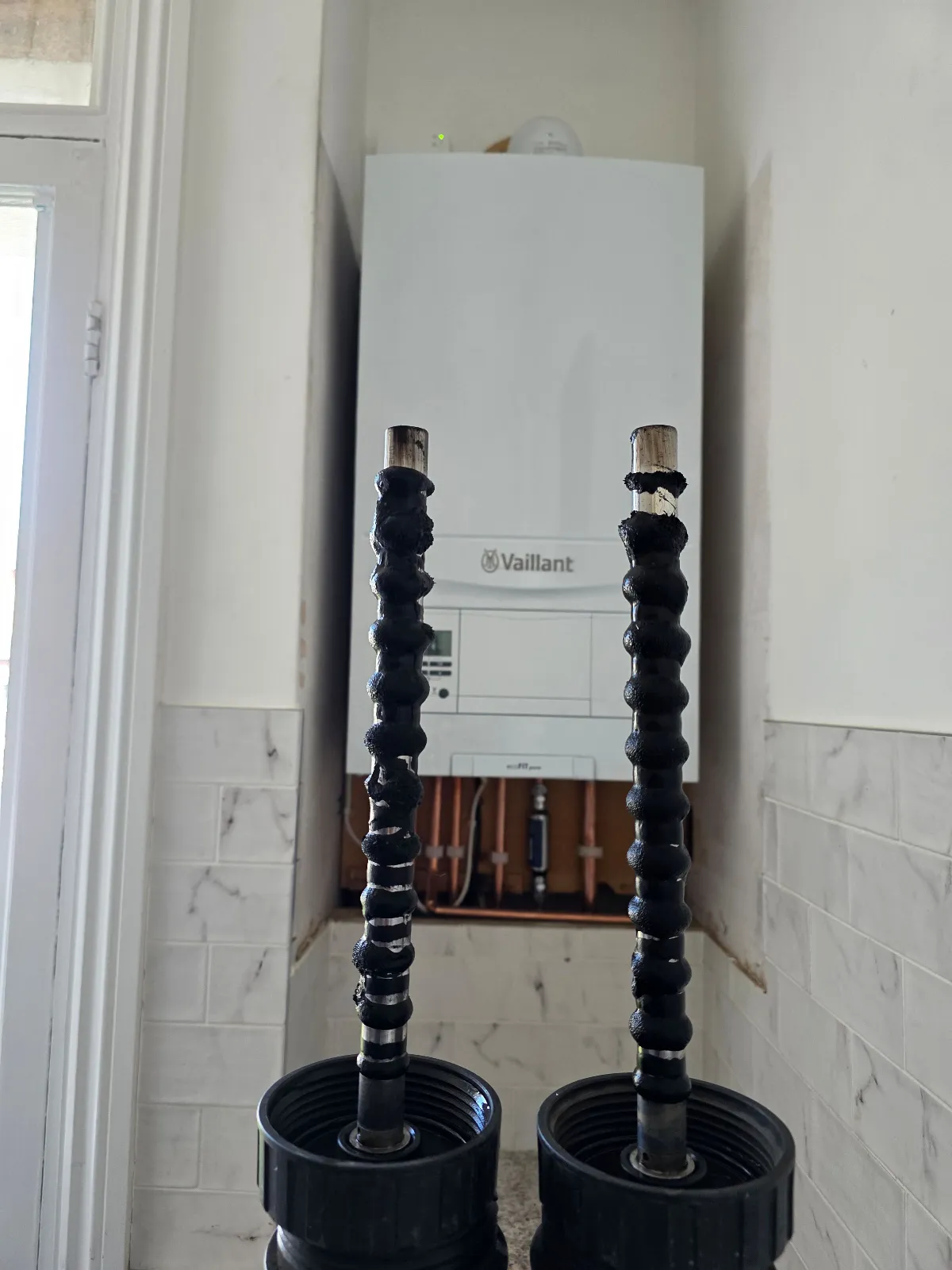 Boiler replaced in Clapham by local plumber form MAK plumbing, central heating system cleaned giving 10 years guarantee for new boiler , another happy customer